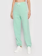Spodnie sportowe damskie - Lee Spodnie dresowe L32MLJ40 Zielony Relaxed Fit - miniaturka - grafika 1