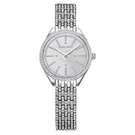 Zegarki damskie - Swarovski Zegarek Attract, Swiss Made, Metalowa bransoleta, Biały, Stal szlachetna - miniaturka - grafika 1