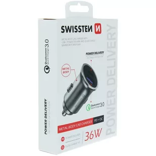 SWISSTEN Ładowarka samochodowa 1xUSB 1xUSB-C 2,4A 36W - Ładowarki samochodowe - miniaturka - grafika 4