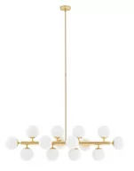 Lampy sufitowe - Kaspa : Lampa wisząca Cumulus 1 złota 10752145 - miniaturka - grafika 1
