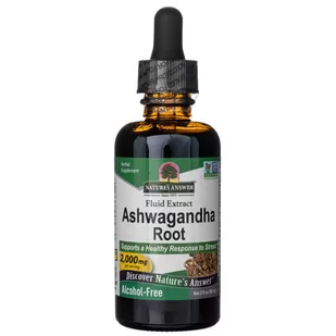 Nature's Answer, Ashwagandha, Płynny Ekstrakt, Bez Alkoholu 2000 Mg, 60 Ml - Witaminy i minerały - miniaturka - grafika 1