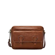 Torebki damskie - Fossil Men's MBG9619210 męska skóra Courier Bennett LiteHide, brązowa, brązowy, jeden rozmiar - miniaturka - grafika 1