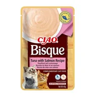 Przysmaki dla kotów - INABA Ciao Cat bisque tuńczyk z łososiem 40g - miniaturka - grafika 1