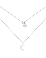 Naszyjniki - Srebrny naszyjnik z półksiężycem - miniaturka - grafika 1