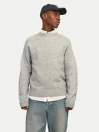 Swetry męskie - Jack&Jones Sweter Rollie 12215468 Szary Relaxed Fit - miniaturka - grafika 1