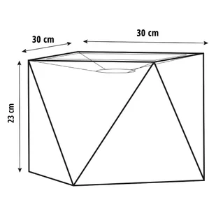 Abażur DIAMENT 30 x 30 x 23 - Oprawy, klosze i abażury - miniaturka - grafika 1