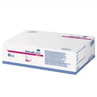 Rękawiczki jednorazowe - Peha-soft nitrile, rękawice nitrylowe, niejałowe, bezpudrowe, białe, rozmiar M, 200 sztuk - miniaturka - grafika 1