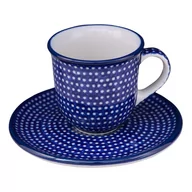 Filiżanki - FILIŻANKA do espresso 60 ml ze spodkiem - Ceramika Artystyczna Bolesławiec - miniaturka - grafika 1