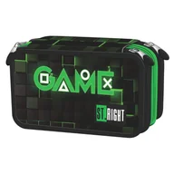 Piórniki - St. Right Piórnik Potrójny Szkolny Z Wyposażeniem Szkolnym Green Game - miniaturka - grafika 1