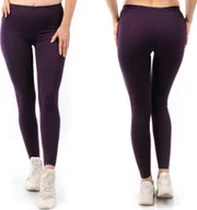Legginsy - Legginsy damskie długie Polskie Getry Bawełniane Fioletowe XXL - miniaturka - grafika 1