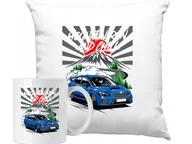 Gadżety dla niej i dla niego - ZESTAW PODUSZKA + KUBEK Szybkie Auta Motoryzacja JDM Pomysł Na Prezent #12 - miniaturka - grafika 1