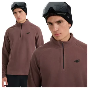 Bielizna termiczna polarowa (góra) męska 4F 4FWAW25UFLEM065-80S Brązowy XL - Pozostała odzież narciarska - miniaturka - grafika 1