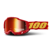 Gogle i okulary motocyklowe - Gogle Cross 100% Accuri 2 Czerwony - miniaturka - grafika 1