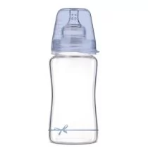 Lovi szklana butelka 250ml Diamond Glass Baby Shower Boy