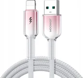 Kable USB - Kabel Joyroom S-A42 Crystal-Clear Series 3A USB-A / Lightning 1.2m biały - miniaturka - grafika 1