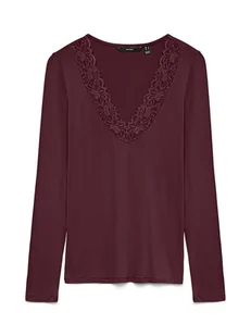 Vero Moda Koszulka w kolorze bordowym - Koszulki i topy damskie - miniaturka - grafika 1