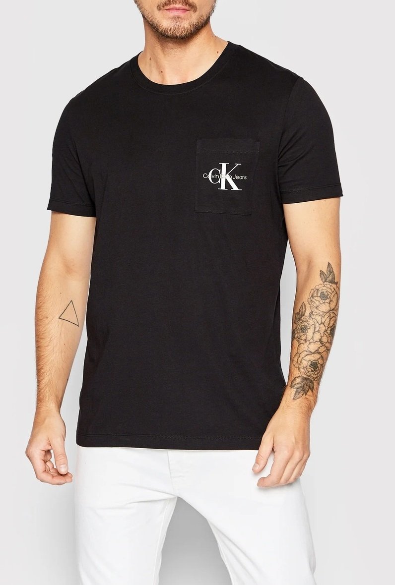 CALVIN KLEIN JEANS CZARNY T-SHIRT KOSZULKA MĘSKA MODEL J30J320936 / M