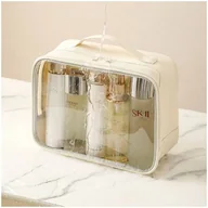 Kosmetyczki, organizery i kuferki - Kosmetyczka organizer na kosmetyki kremowa 26x20x11cm KS105WZ3 - miniaturka - grafika 1