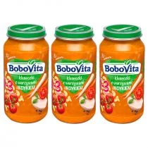 BoboVita Kluseczki z warzywami i indykiem po 12 miesiącu Zestaw 3 x 250 g - Dania dla dzieci - miniaturka - grafika 1