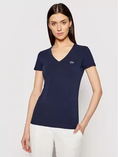 Koszulki i topy damskie - Lacoste T-Shirt TF0999 Granatowy Regular Fit - grafika 1