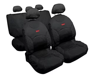 Lampa Komplet pokrowców na siedzenia DRIVE JEANS czarny 54809 - Pokrowce na fotele - miniaturka - grafika 1