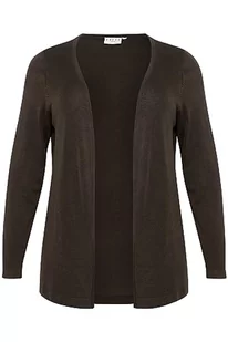 Kaffe Curve Plus Size damski otwarty kardigan długie rękawy regularny krój damski, Java, S duże rozmiary - Swetry damskie - miniaturka - grafika 1