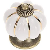 Zawiasy, okucia i inne akcesoria - Pięć uchwytów i gałek w kształcie dyni, gałki i uchwyty meblowe, klamki do drzwi, ceramiczne gałki meblowe z kwiatowymi wzorami, - miniaturka - grafika 1