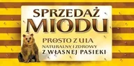 Balony i akcesoria - Baner Reklamowy Sprzedaż Miodu (200X100 cm) - Wzór Br24-2X1 - miniaturka - grafika 1