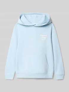 Bluza z kapturem, nadrukiem z logo i kieszenią kangurką - Swetry dla chłopców - miniaturka - grafika 1