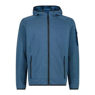 CMP męska kurtka Knit-Tech z kapturem o stałym kroju, Petrol-Antracyt, 54 - Kurtki męskie - miniaturka - grafika 1