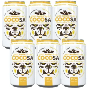 Cocosa Woda kokosowa niegazowana z sokiem z mango Zestaw 6 x 330 ml - Soki i napoje niegazowane - miniaturka - grafika 1