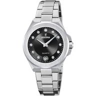 Zegarki damskie - Festina Mademoiselle 20700/6 zegarek damski srebrny z czarną tarczą - miniaturka - grafika 1