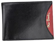 Portfele - Pierre Cardin, Portfel skórzany męski, Tilak29 8805, czarny/czerwony, ochrona RFID - miniaturka - grafika 1