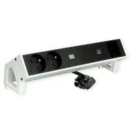 Gniazdka elektryczne - BACHMANN DESK2 2xUTE 1xUSB C 60W 1xCM 0.2m GST18 RAL9010 - miniaturka - grafika 1