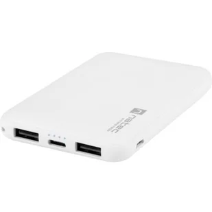 Natec Extreme Media Trevi Compact 5000 mAh 2x USB-A + 1x USB-C biały NPB-1541 - Powerbanki - miniaturka - grafika 1