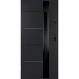 O.K.DOORS Drzwi stalowe zewnętrzne wejściowe Ariadna Black Passive 90 antracytowe 90 lewe - Drzwi zewnętrzne O.K.DOORS Drzwi stalowe zewnętrzne wejściowe Ariadna Black Passive 90 antracytowe 90 lewe - Drzwi zewnętrzne - miniaturka - grafika 1