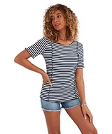 Koszulki i topy damskie - Joe Browns Damska koszulka z krótkim rękawem, prążkowana w paski, wielokolorowa, 8, multi, 34 - miniaturka - grafika 1