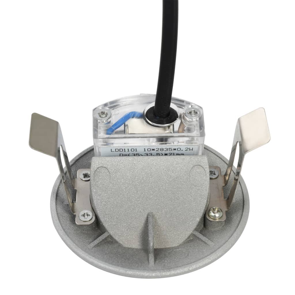 vidaXL Lampy ścienne zewnętrzne LED, 6 szt., 5 W, srebrne, okrągłe