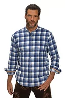 Koszule męskie - JP 1880 Męska koszula sztruksowa, strój ludowy, stójka koszula, granatowy, 4XL - miniaturka - grafika 1
