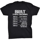 Koszulki męskie - Stawka Godzinowa Koszulka Dla Brata Prezent - miniaturka - grafika 1
