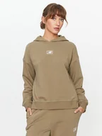 Bluzy damskie - New Balance Bluza Essentials French Terry Hoodie WT33512 Zielony Regular Fit - miniaturka - grafika 1