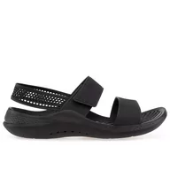 Klapki i japonki damskie - Klapki Crocs Literide 360 Sandal 206711-001 - czarne - miniaturka - grafika 1