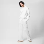 Spodnie damskie - Damskie spodnie dresowe Outhorn OTHWSS24TTROF705 - kremowe - miniaturka - grafika 1