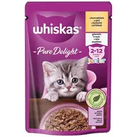 Mokra karma dla kotów - Whiskas Mokra karma dla kociąt, kawałki z kurczakiem w galaretce 28 x 85 g - miniaturka - grafika 1