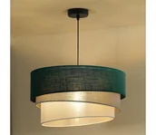 Lampy sufitowe - Duolla - Żyrandol na lince TRIO 1xE27/15W/230V śr. 45 cm zielony/szary/biały - miniaturka - grafika 1