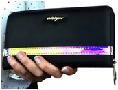 Portfele - Portfel damski podwójny na zamek - miniaturka - grafika 1