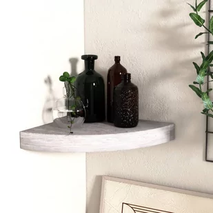 VidaXL Lumarko Narożna półka ścienna, szarość betonu, 25x25x3,8 cm MDF 326633 VidaXL - Półki do salonu - miniaturka - grafika 1
