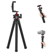 Statywy fotograficzne - Elastyczny statyw Ulanzi MT-33 Octopus z głowicą 2w1 do aparatu i telefonu + zimna stopka - miniaturka - grafika 1