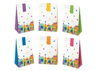 Opakowania i torebki na prezenty - Torebki papierowe Klocki - 6 szt. - miniaturka - grafika 1