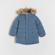Kurtki i płaszcze dla chłopców - Reserved - Ocieplana kurtka z kapturem - Niebieski - miniaturka - grafika 1